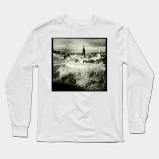 Rooftop view over Edinburgh looking towards The Hub Long Sleeve T-Shirt